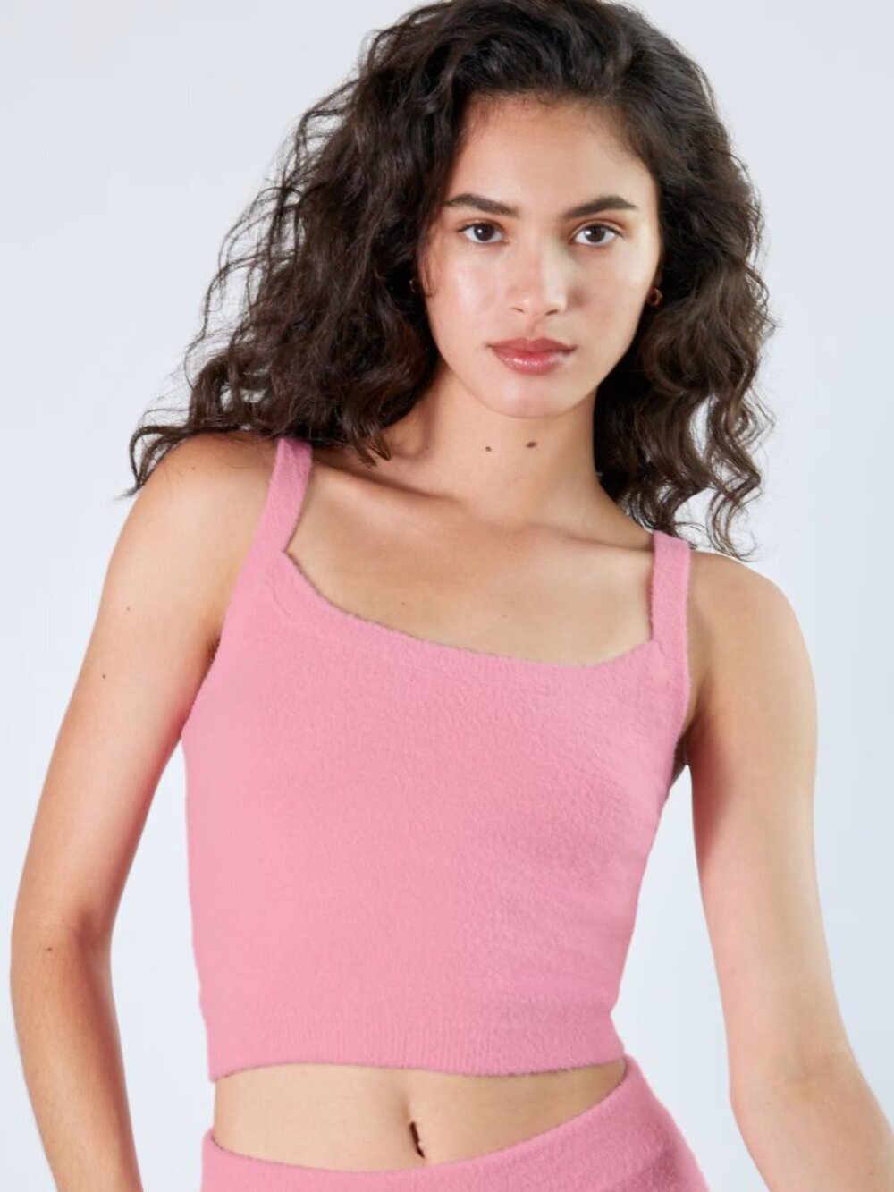 NWOT Aritzia WILFRED FREE Hush Knit Dream Blue Chenille Cropped Tank Top, Size S - Picture 8 of 10